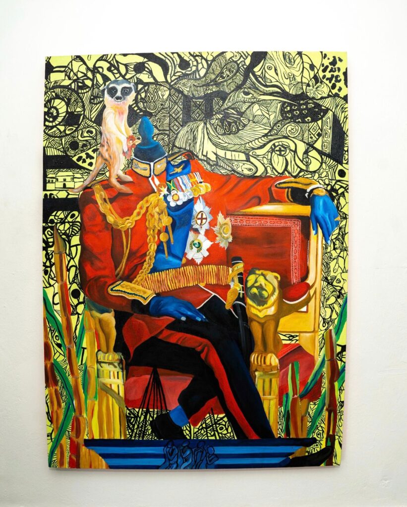 Colonial Ties No. 1, painting by Mikheal Deans (2022)