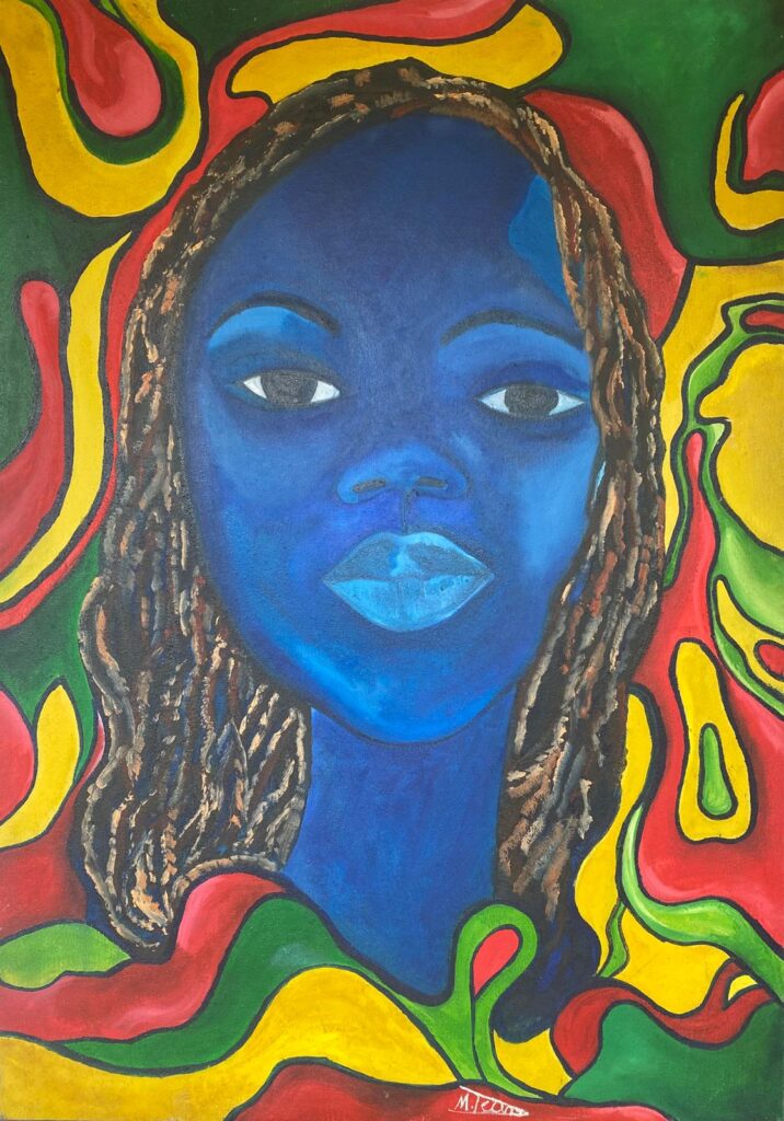 Stolen Identity No. 1, painting by Mikheal Deans (2022)